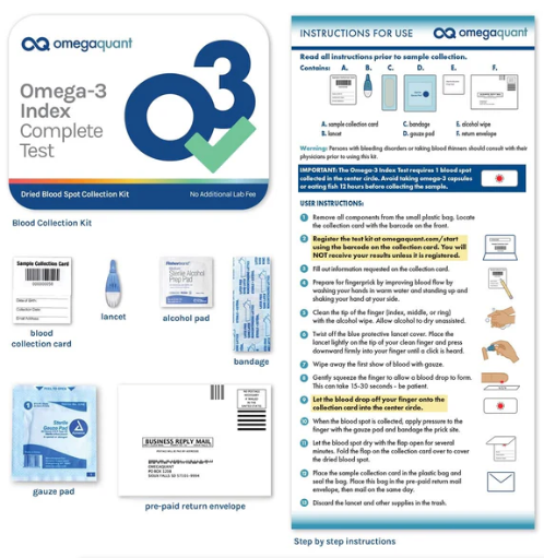 Omega Quant Complete - At-home dried blood spots finger prick test