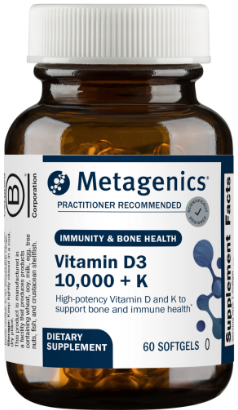 Vitamin D3 10,000 + K Metagenics - 60gel caps