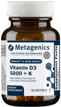 Vitamin D3 5000 + K Metagenics - 60gel caps