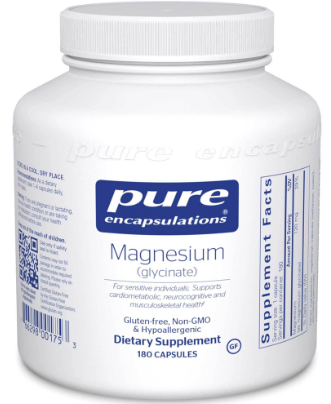 Magnesium Glycinate - Pure Encapsulations - 180c