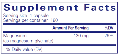 Magnesium Glycinate - Pure Encapsulations - 180c