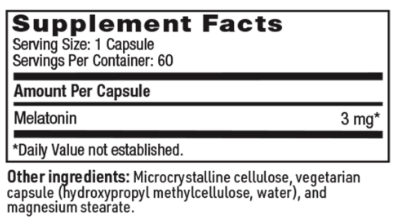 Melatonin 3mg SF Klaire/SFI - 60c