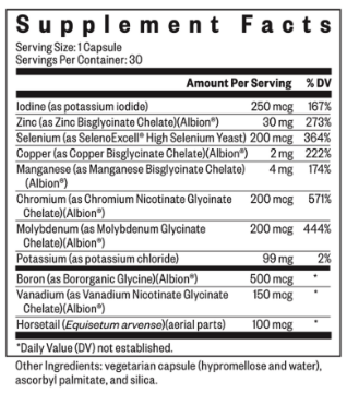 Trace Minerals Complex Seeking Health - 30c