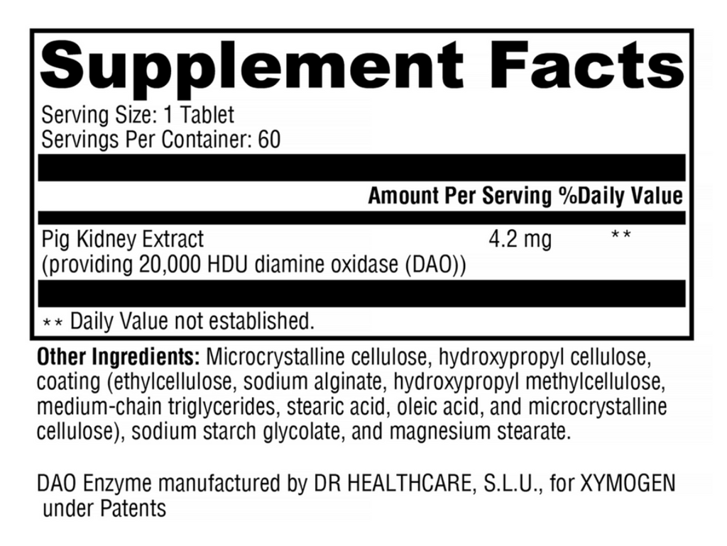 HistDAO (Histamine) XYMOGEN - 60