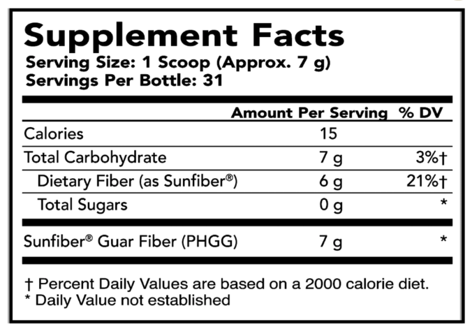Sunfiber Tomorrow's Nutrition - 217 grams